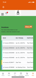 Invoices on Mobile
