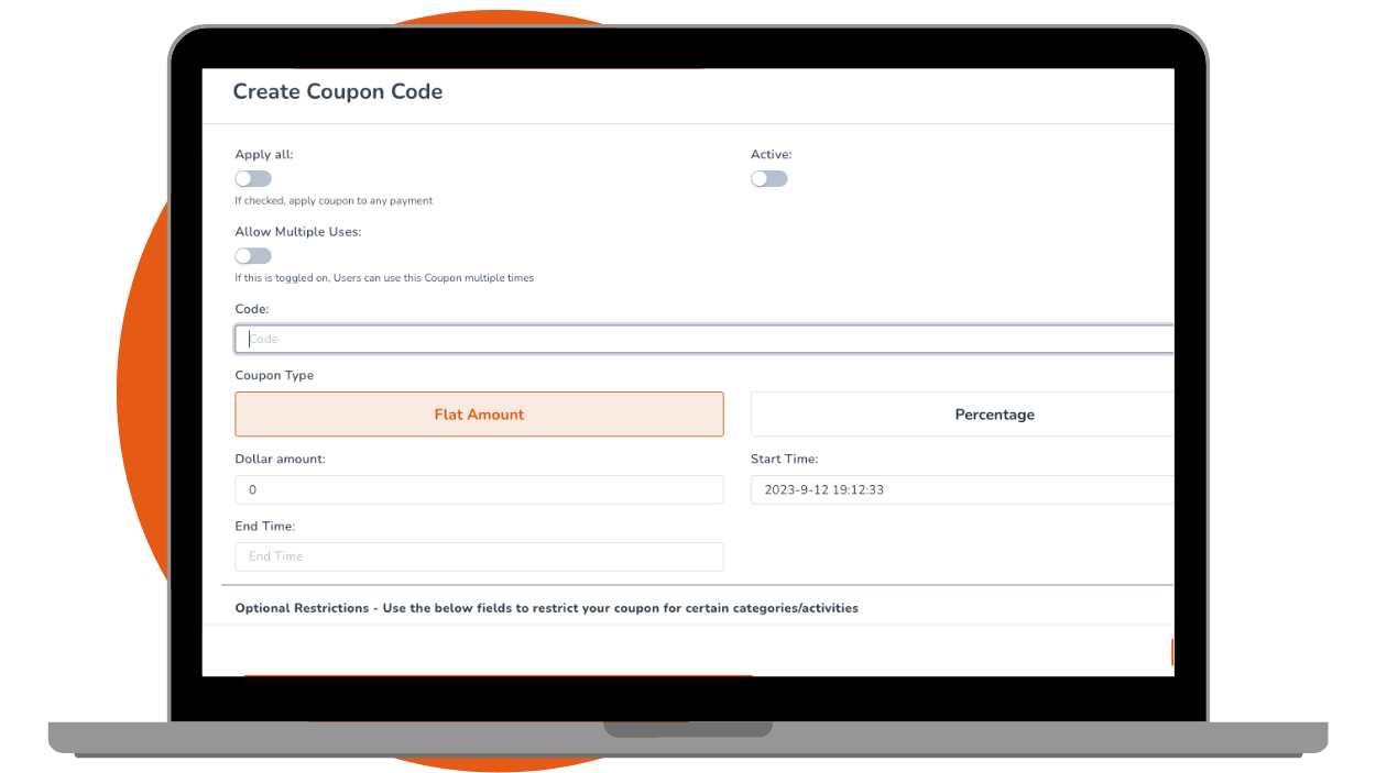 Correct Mac Template Orange Circle Off Center Coupon Code Creation 3