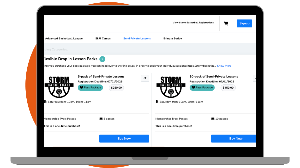 Correct Mac Template Orange Circle Off Center Drop-In Lesson Pack