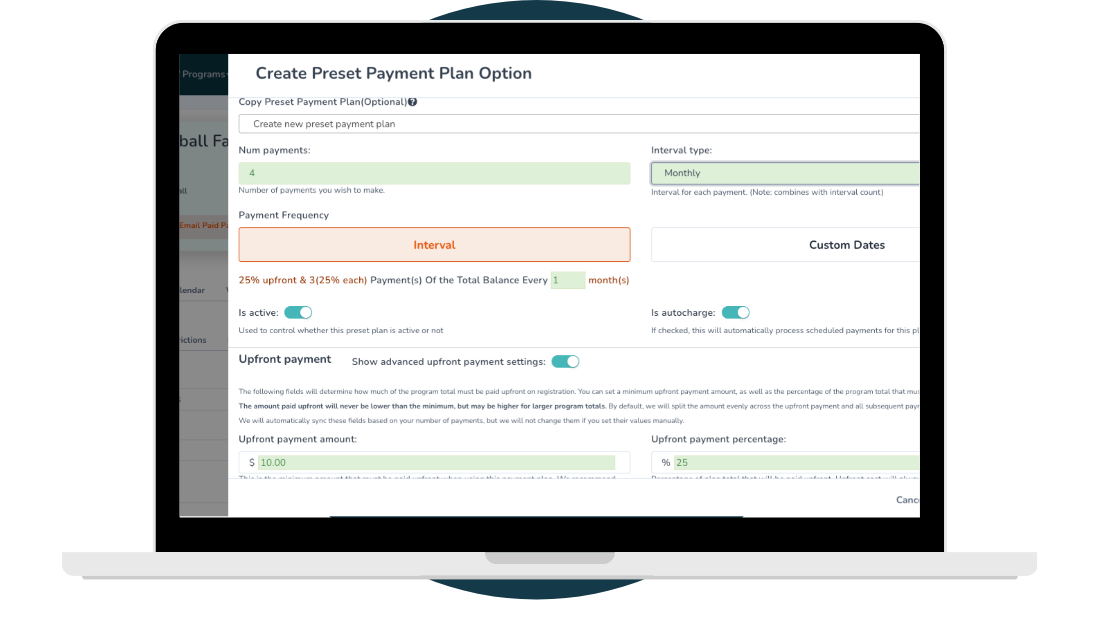 Correct Mac Template with Blue Circle Custom Payment Plan